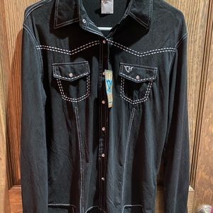 Cowgirl Hardware button down shirt, new.